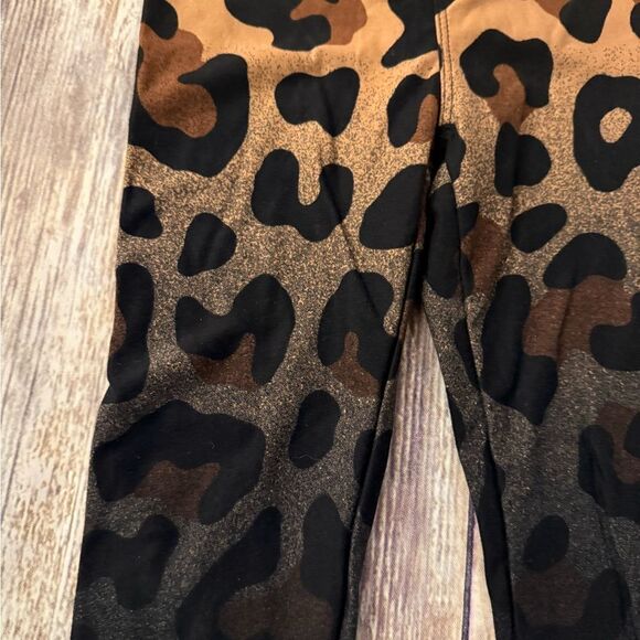 Brown Leopard Print Kids Leggings - Picture 2 of 3